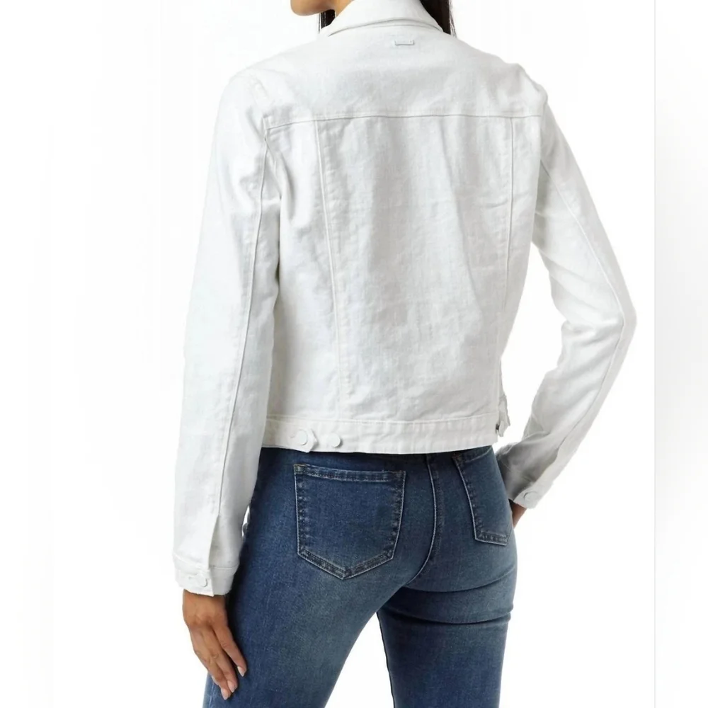 Tractr Loretta Denim Jacket Womens XL NWT White
